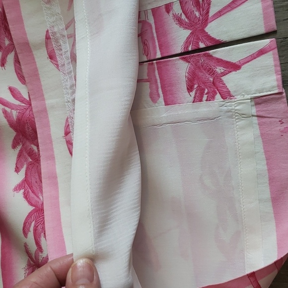 TALBOTS PINK BEACH PRINT SUMMER  SHEATH DRESS SZ 10 - Picture 10 of 14